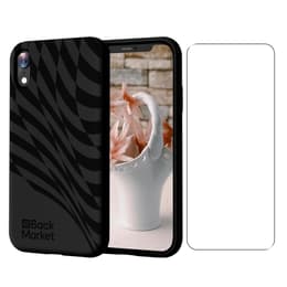 Back Market Skal iPhone XR och skyddsskärm - 100% biologiskt nedbrytbar - Svart - Vågmönster