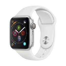 Apple Watch (Series 4) 2018 GPS + Mobilnät 40 - Aluminium Aluminium - Sport-loop Vit