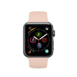 Apple Watch (Series 4) 2018 GPS 44 - Aluminium Grå utrymme - Sport-loop Rosa