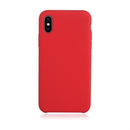 Skal iPhone X/XS och 2 st skärmskydd - Silikon - Röd