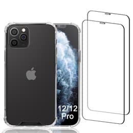 Skal iPhone 12/iPhone 12 Pro och 2 st skärmskydd - Återvunnen plast - Genomskinlig