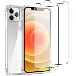 Skal iPhone 12/iPhone 12 Pro och 2 st skärmskydd - TPU - Genomskinlig