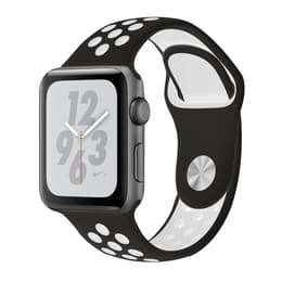 Apple Watch (Series 4) 2018 GPS 44 - Aluminium Grå utrymme - Sport Nike Svart/Vit