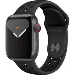 Apple Watch (Series 5) 2019 GPS + Mobilnät 40 - Aluminium Grå utrymme - Sport Nike Antracit/svart