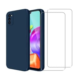 Skal Galaxy A41 och 2 st skärmskydd - Silikon - Blå