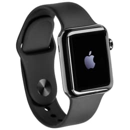 Apple Watch (Series 1) 42 - Rostfritt stål Svart - Sport-loop Silver