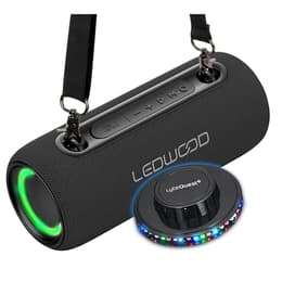 Enceinte Autonome Hifi 200W Ledwood XS200, Effet LED, Buetooth, RADIO FM, IPX5, Assistant Vocal, 20W RMS, Batterie 2000mAh, Ovni Bluetooth Högtalare - Svart
