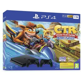 PlayStation 4 Slim 1000GB - Svart + Crash Team Racing Nitro-Fueled