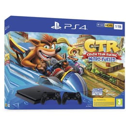 PlayStation 4 Slim 1000GB - Svart + Crash Team Racing Nitro-Fueled