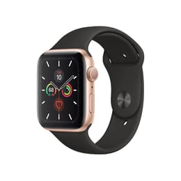 Apple Watch Series 9 (2023) GPS + Mobilnät 45 mm - Aluminium Rosa - Sportband Svart