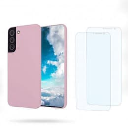 Skal Galaxy S22 5G och 2 st skärmskydd - Silikon - Rosa