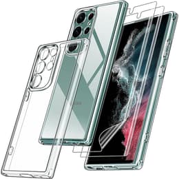 Skal Galaxy S23 Ultra och 2 st skärmskydd - TPU - Genomskinlig