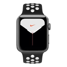 Apple Watch (Series 5) 2019 GPS 44 - Aluminium Grå utrymme - Sport Nike Svart/Vit