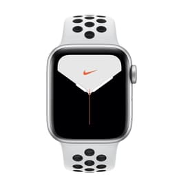 Apple Watch (Series 5) 2019 GPS + Mobilnät 40 - Aluminium Silver - Sport Nike Rent plainum/svart
