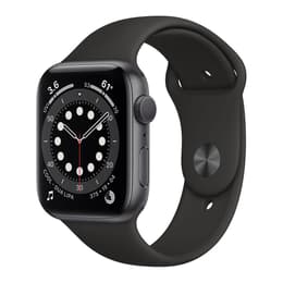 Apple Watch (Series 6) 2020 GPS 40 - Aluminium Grå utrymme - Sport-loop Svart