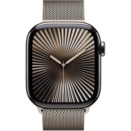 Apple Watch Series 10 (2024) GPS + Mobilnät 46 mm - Titan naturligt - Milanese loop Grå