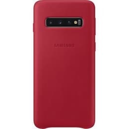 Skal Galaxy S10 - Läder - Röd