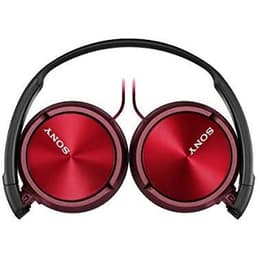 Sony MDR-ZX310R kabelansluten Hörlurar med microphone - Svart/Röd
