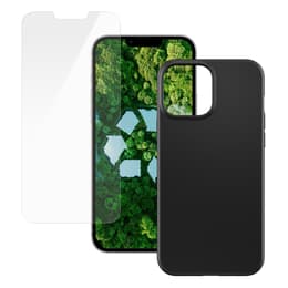 Skal iPhone 13 Pro Max och skyddsskärm - Plast - Svart