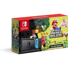 Switch 32GB - Svart + New Super Mario Bros U Deluxe
