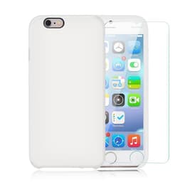 Skal iPhone 6s Plus och 2 st skärmskydd - Silikon - Vit