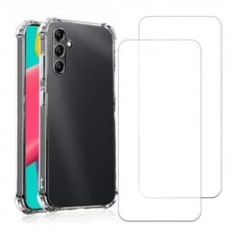 Skal Galaxy A14 och 2 st skärmskydd - TPU - Genomskinlig