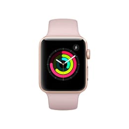 Apple Watch (Series 3) 2017 GPS 42 - Aluminium Guld - Sportband Rosa