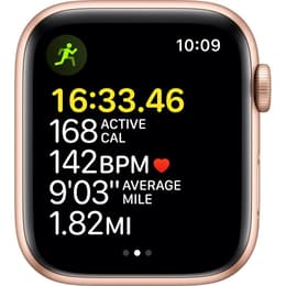 Apple Watch Series SE 1 (2020) GPS 44 mm - Aluminium Guld - Sportband Stjärnglans