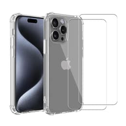 Skal iPhone 16 Pro Max och 2 st skärmskydd - TPU - Genomskinlig