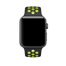 Apple Watch (Series 1) 2016 GPS 42 - Aluminium Grå utrymme - Nike Sport band Svart/Volt