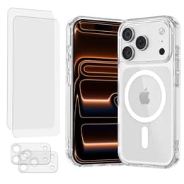 Skal Phone 17 Pro Max och 2 st skärmskydd - TPU - Genomskinlig