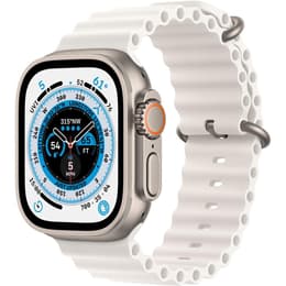Apple Watch (Ultra) 2022 GPS + Mobilnät 49 - Titan Grå - Havsband Vit