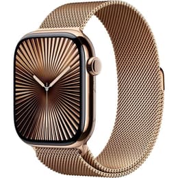 Apple Watch Series 10 (2024) GPS + Mobilnät 42 mm - Titan Guld - Milanese loop Guld