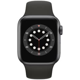 Apple Watch (Series 6) 2020 GPS 44 - Aluminium Grå utrymme - Sport loop Svart