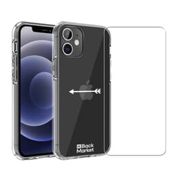 Back Market Skal iPhone 12 / iPhone 12 Pro och skyddsskärm - Återvunnen plast - Genomskinlig