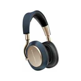 Bowers & Wilkins PX7 noise Cancelling trådbunden + trådlös Hörlurar med microphone - Blå/Guld