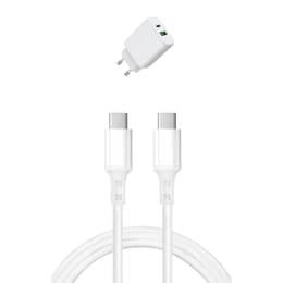 Kabel och vägg (USB-C + USB-C) 25W - WTK