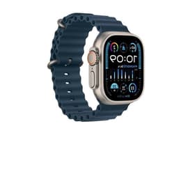Apple Watch Ultra 2 (2023) GPS + Mobilnät 49 mm - Titan naturligt titan - Havsband Blå