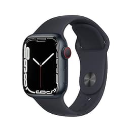 Apple Watch Series 7 (2021) GPS + Mobilnät 41 mm - Aluminium Midnight - Sportband Midnight