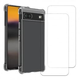Skal Google Pixel 6a och 2 st skärmskydd - TPU - Genomskinlig