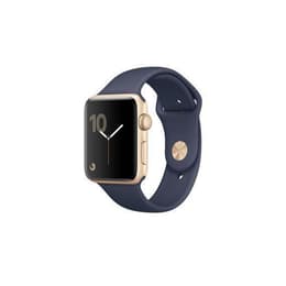 Apple Watch (Series 2) 42 - Aluminium Guld - Sport-loop Nattblå (Antracitblå)