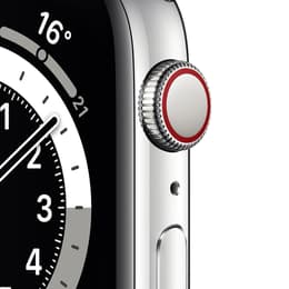 Apple Watch (Series 6) 2020 GPS 44 - Aluminium Silver - Sportband Svart