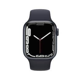 Apple Watch (Series 7) 2021 GPS 41 - Aluminium Midnatt - Sportband Svart