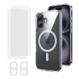 Skal Phone 16 och 2 st skärmskydd - TPU - Genomskinlig