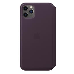 Apple Skal Folio iPhone 11 Pro Max - Läder Aubergine