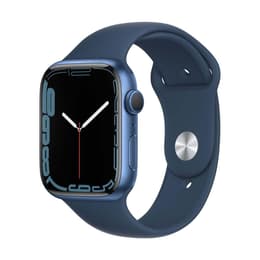 Apple Watch (Series 7) 2021 GPS 45 - Aluminium Blå - Sportband Blå