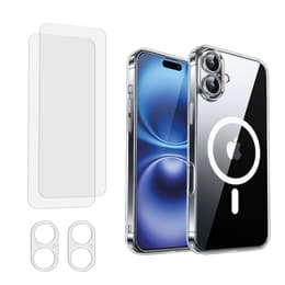 Skal iPhone 16 Plus och 2 st skärmskydd - TPU - Genomskinlig