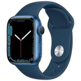 Apple Watch (Series 7) 2021 GPS 41 - Aluminium Blå - Sportband Blå