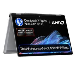 HP OmniBook X Flip 14-tum (2025) - Ryzen AI 7 350 - 32GB - SSD 1 TB QWERTY - Engelsk