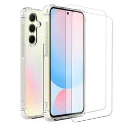 Skal Galaxy A56 och 2 st skärmskydd - TPU - Genomskinlig